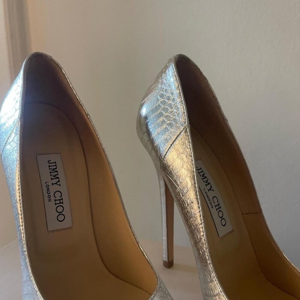 Jimmy Choo Women's Gold and Silver Pumps - Picture 3 of 4